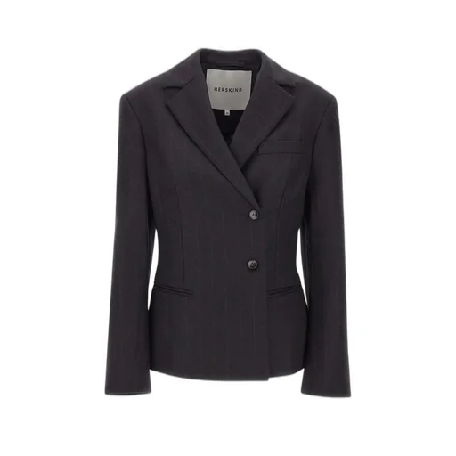 Pinstripe Double-Breasted Blazer