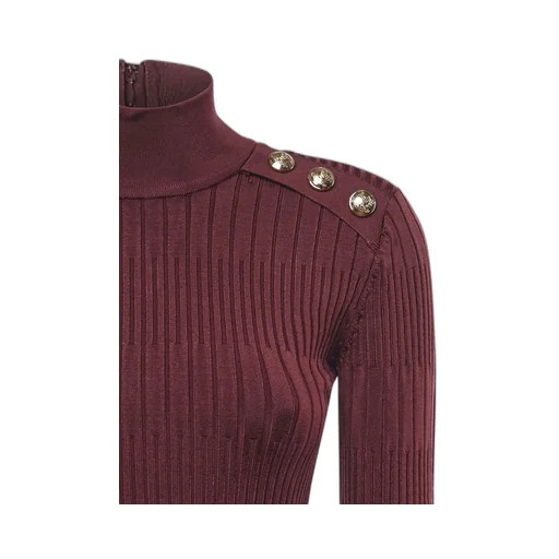 Ribbed Turtleneck Dress