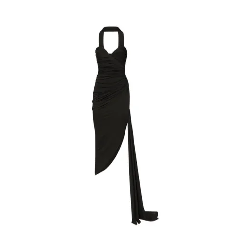 Halterneck Gown With Draping