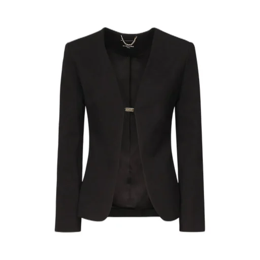 Open-Front Blazer With Chain Detail