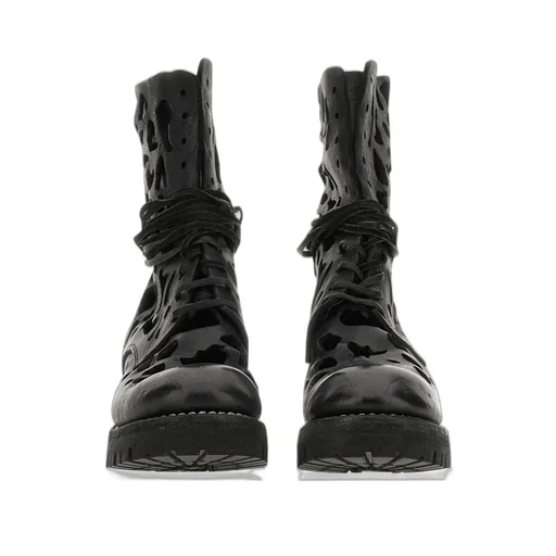 Cutout Lace-Up Boots