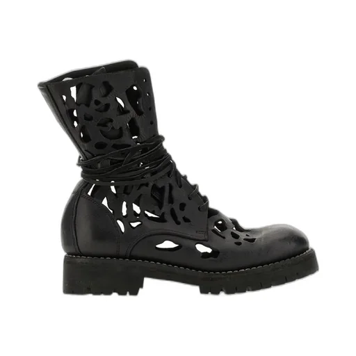 Cutout Lace-Up Boots