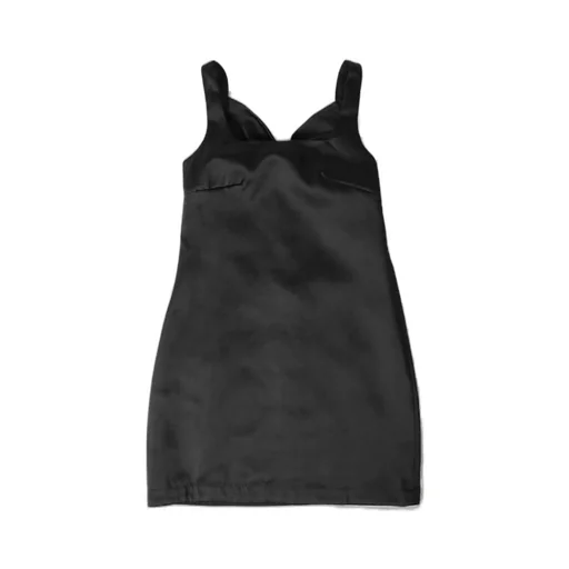 Satin Mini Dress With Bow Detail