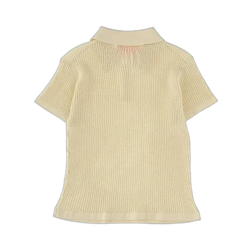 Short Sleeve Knit Polo Shirt