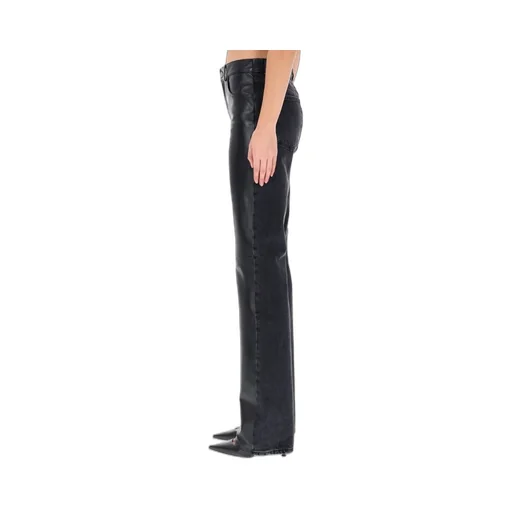 Wide-Leg Leather Trousers