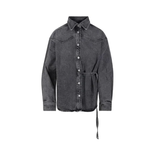 Denim Shirt With Belt