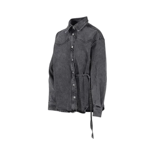 Denim Shirt With Belt