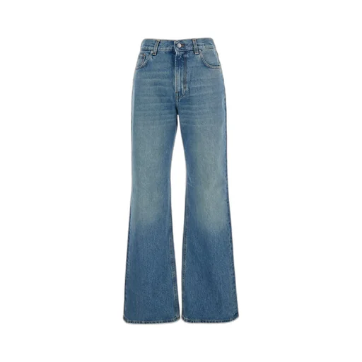 High-Waisted Flared Jeans