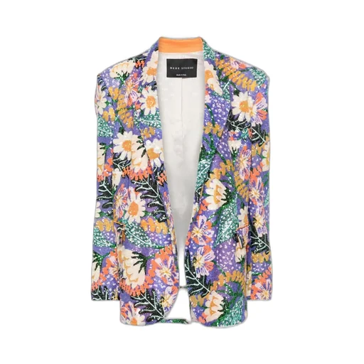 Sequined Floral Print Blazer