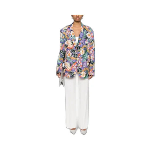 Sequined Floral Print Blazer