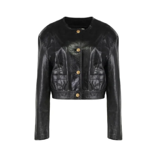 Cropped Leather Jacket