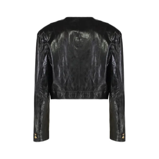 Cropped Leather Jacket