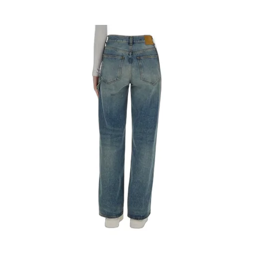 High-Waisted Straight-Leg Jeans