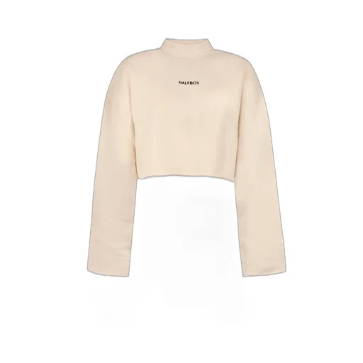 Cropped Mock Neck Sweatshirt