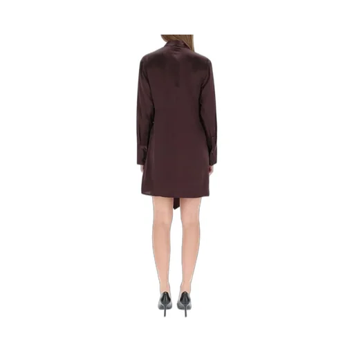 Asymmetric Draped Shirt Dress