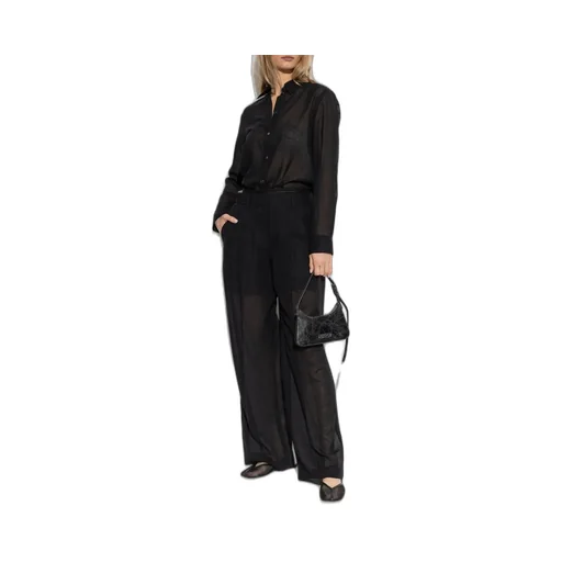 Pleated Wide-Leg Trousers