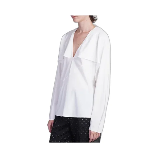Ruffled V-Neck Blouse