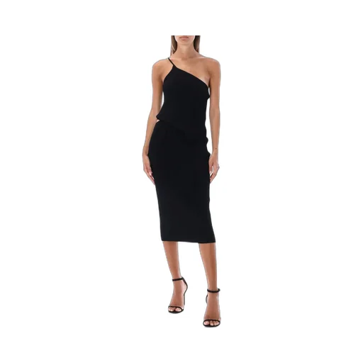 Ribbed Knit Midi Skirt