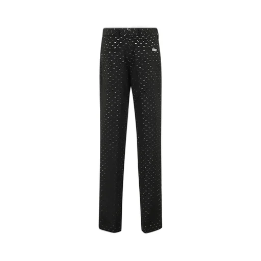 High-Waisted Trousers With Moon Print