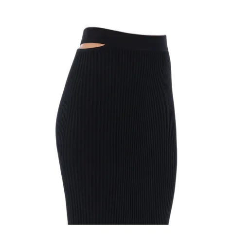 Ribbed Knit Midi Skirt