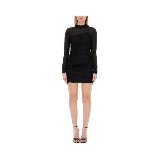 Ruched Mesh Dress