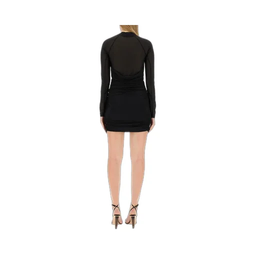Ruched Mesh Dress