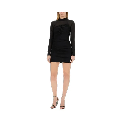 Ruched Mesh Dress