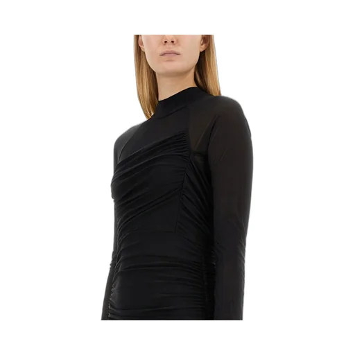 Ruched Mesh Dress
