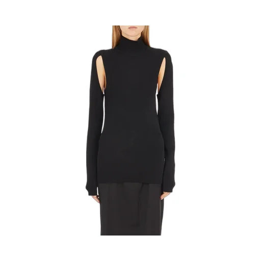Turtleneck Sweater With Cut-Out Shoulders