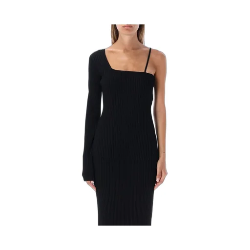 Asymmetric Knit Dress