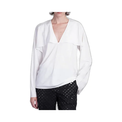 Ruffled V-Neck Blouse