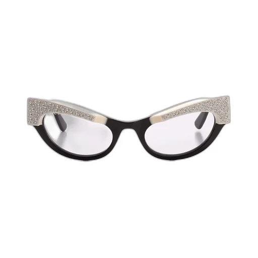Cat-Eye Glasses With Crystal Embellishments