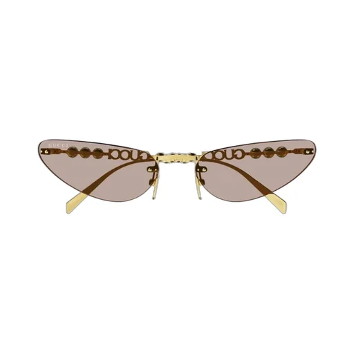 Cat-Eye Sunglasses With Pearls And Logo Detail