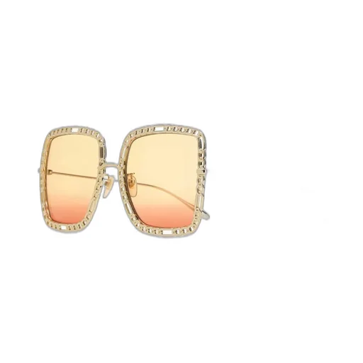 Square Sunglasses With Chain Detail