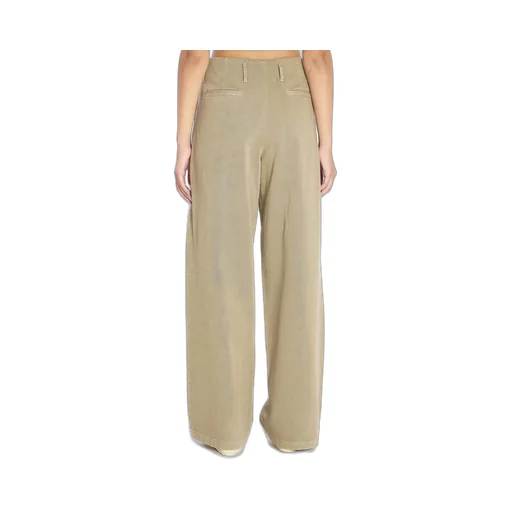 Wide-Leg Pleated Trousers