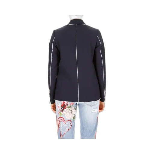 Blazer With Contrast Piping