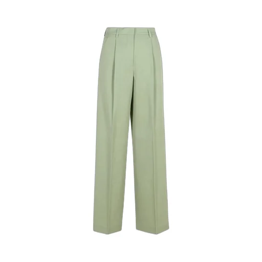 Wide-Leg Pleated Trousers