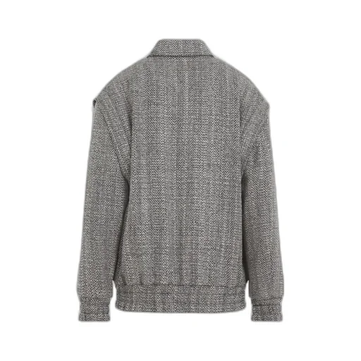 Herringbone Bomber Jacket