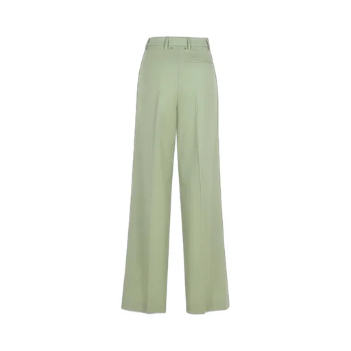 Wide-Leg Pleated Trousers