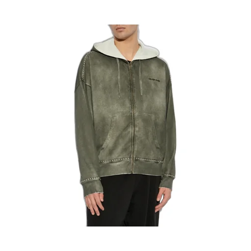 Zip-Up Hoodie With Studs