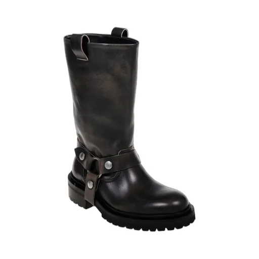 Leather Harness Boots