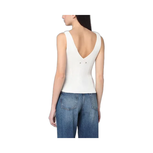 Pleated V-Neck Tank Top