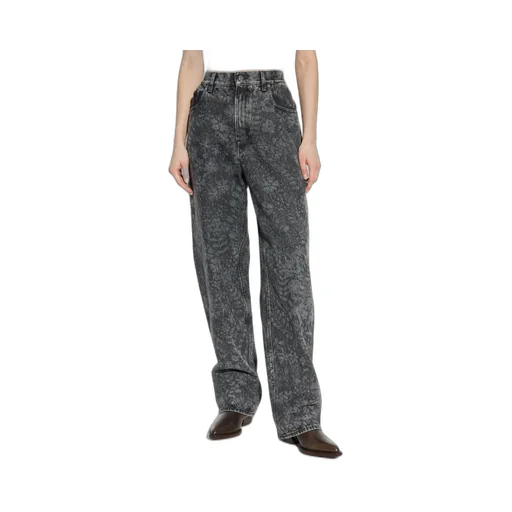 High-Waisted Straight-Leg Jeans