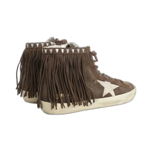 High-Top Sneakers With Fringe