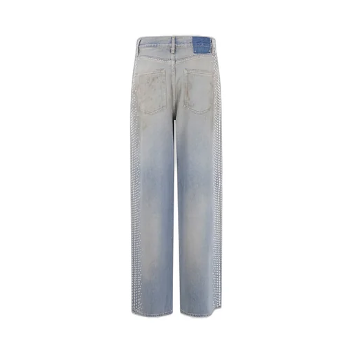 Wide Leg Jeans With Studs