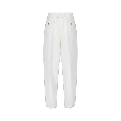 High-Waisted Pleated Trousers