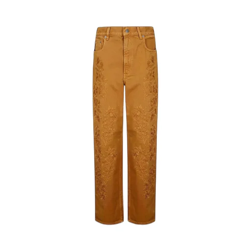 Embroidered Straight Leg Jeans