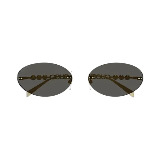 Oval Sunglasses With Pearls