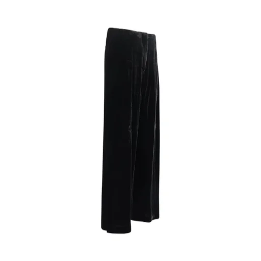 Velvet Wide-Leg Trousers