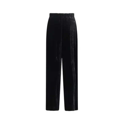 Velvet Wide-Leg Trousers